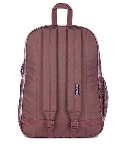 JanSport Cross Town Plus Backpack - Large Main Compartment, Side Water Bottle Pocket, 15-Inch Padded Laptop Sleeve - Ice Dye - color: Ice Dye Mahogany Haze/White