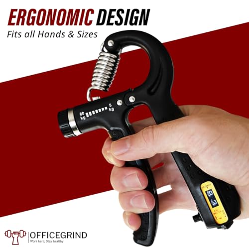 Hand Grip Strengthener Trainer with Adjustable Resistance 10-130lbs (4.5-59kg), Forearm Hand Grip Strength Exerciser for Muscle Building, Injury Recovery, and Therapy Stress Relief - color: Black, style: 2-Pack