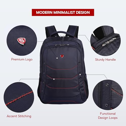 SAKOS Brisk 15.6 inch Laptop Backpack, Professional Travel Backpack Carry on Flight - TSA Approved, Water Repellent Laptop Backpack for Men & Women, College Backpack with Laptop Compartment - Blue - color: 2. Brisk - Dark Blue