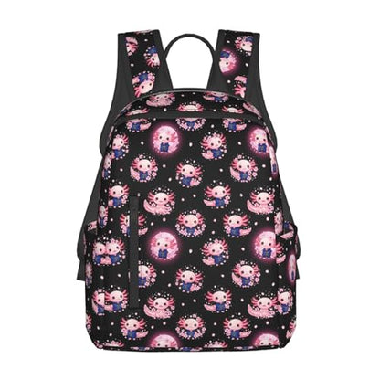 Compact Urban Commute Backpack Cute Axolotl Cherry Flower Blossom, Slim Fit Laptop Daypack for Office Business Casual Daily Wear Men Women - color: Picture (1183)
