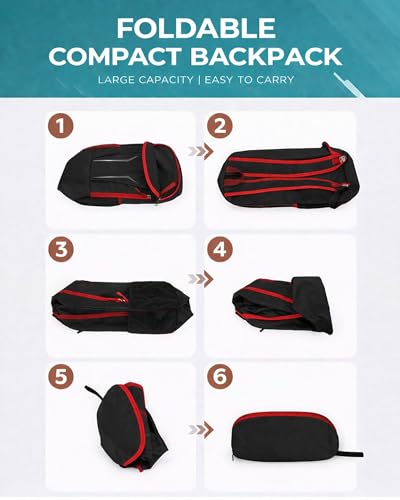 35L Unisex Foldable Backpack Ultra Lightweight Waterproof Foldable Travel Hiking Outdoor Camping Commute Backpack