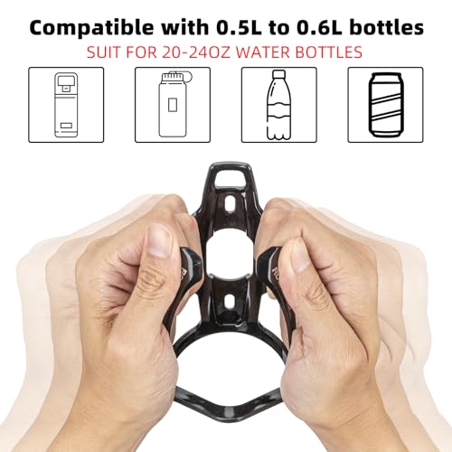 ROCKBROS Bike Water Bottle Holder Ultra-Light Bicycle Bottle Cages with Screws Tool, Universal Bike Cup Holder Rack for Road MTB Bikes… - color: Black, size: Standard