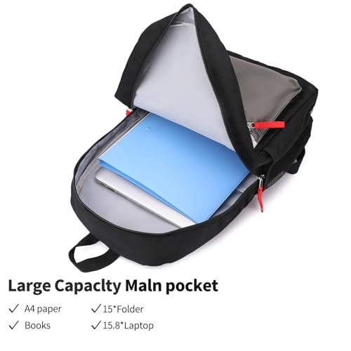 Backpack Set for Girls Boy Kids Backpack with Lunch Box for Elementary Primary Kindergarten School Bag (Black Grey Set, Large) - color: Black Grey