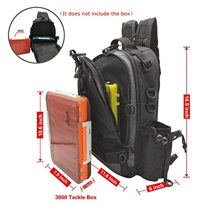 Fishing Backpack with Rod Holder & Tackle Box Storage - Gift for Women