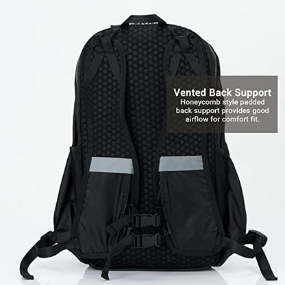 PUREVAVE 16L Hiking Backpack Lightweight Nylon Travel Daypack with Vented Harness and Ergonomic Shoulder Straps, Black