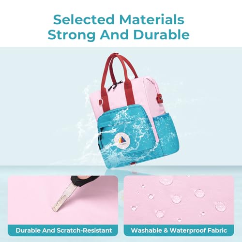 CLUCI Toddler Backpack For Girls, Toddler School Backpack For School & Travel, Small Kids Child Backpacks, Preschool Kindergarten Elementary Diaper bag Daycare Backpack - color: Pink and Blue