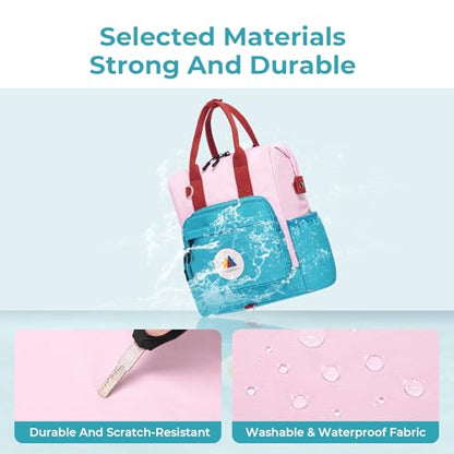 CLUCI Toddler Backpack For Girls, Toddler School Backpack For School & Travel, Small Kids Child Backpacks, Preschool Kindergarten Elementary Diaper bag Daycare Backpack - color: Pink and Blue