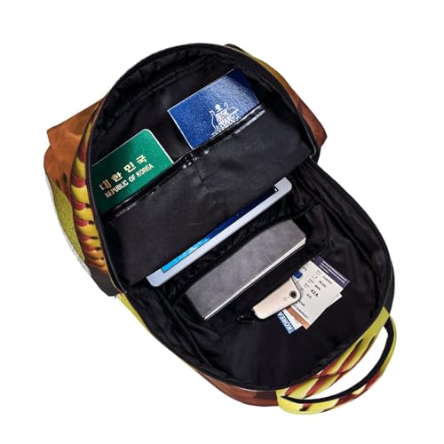 Casual Backpack for Men Women Lightweight Laptop Backpack Softball Bookbag Hiking Bag Travel Daypack