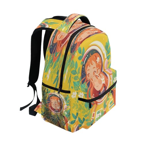 Cute Backpack for Men and Women Fashion Personal Backpack with Chest Strap for Travel Trip Squash (summer) Style - color: Multicolor06