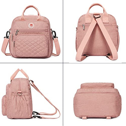 Insulated Lunch Bag Backpack for Women/Men, 3 carrying way Lunch Tote, Large Waterproof Cooler Box with Side pockets for Adults, College, Work, Beach, Picnic, Pink - color: Pink
