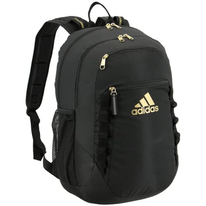 adidas Excel 6 School Backpack, 40L - color: Black/Gold Metallic, size: OSFA