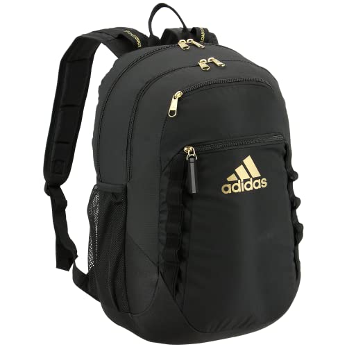 adidas Excel 6 School Backpack, 40L - color: Black/Gold Metallic, size: OSFA
