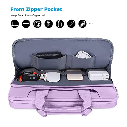 MOSISO 360 Protective Laptop Bag 15.6 inch, 15-16 inch Computer Bag Compatible with MacBook Air 15 inch/Pro 16 inch, HP,Dell,Lenovo,Asus,Notebook, Laptop Carrying Case with Strap&Handle, Light Purple - color: Light Purple, size: 16 inch