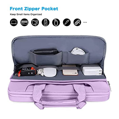 MOSISO 360 Protective Laptop Bag 15.6 inch, 15-16 inch Computer Bag Compatible with MacBook Air 15 inch/Pro 16 inch, HP,Dell,Lenovo,Asus,Notebook, Laptop Carrying Case with Strap&Handle, Light Purple - color: Light Purple, size: 16 inch