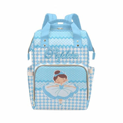 Newcos Customized Diaper Bags with Name, Personalized Mommy Backpack Tote Bags with Water Bottle for Newborn Baby, Custom Nursing Bag for New Mom Wife Mothers Day Travel Blue - color: Patten 19