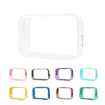 Buminee Clear Pouch, Makeup Bag, 6.6"x2.3"x4.7" TSA Approved Toiletry Bag-1 Pack All Clear - color: clear