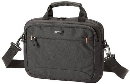 Amazon Basics 11.6 inch Laptop Bag with Shoulder Strap and Handle, Briefcase with Large Capacity Compartments for Tablets and Accessories, Black, 1-Pack - size: 11.6 Inch, style: 1-pack