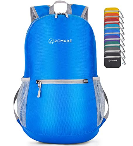 ZOMAKE Ultra Lightweight Hiking Backpack 20L, Packable Small Backpacks Water Resistant Daypack for Women Men(Dark Blue) - color: Dark Blue-b