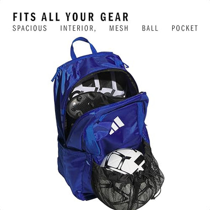 adidas Stadium 4 Soccer Backpack – Team Sports Bag with Ball Pocket, 36L - color: Royal Blue