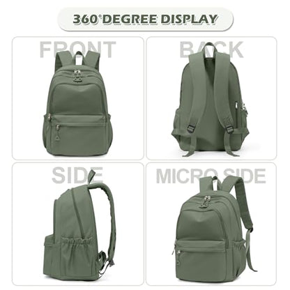 suwasp Casual Laptop Backpack for Women Men Waterproof Lightweight Backpacks Bag 15.6inch Laptop Daypack Large Capacity Backpack, Sage Green - color: Sage Green