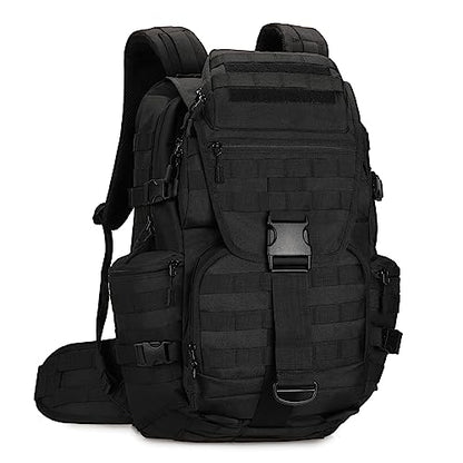Military Tactical Backpack Waterproof Outdoor Hunting Backpack Large Capacity Hunting Day Pack (Black) - color: Black