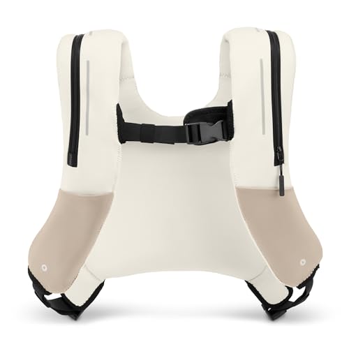 ZULU Weighted Vest Machine Washable Fresh Layer™ for Women & Men for Walking, Running & Strength Training, Phone Pockets, Adjustable Reflective Straps | 12lbs, 16lbs, 20lbs - color: Limestone, style: 20lbs
