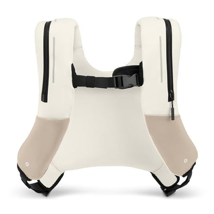 ZULU Weighted Vest Machine Washable Fresh Layer™ for Women & Men for Walking, Running & Strength Training, Phone Pockets, Adjustable Reflective Straps | 12lbs, 16lbs, 20lbs - color: Limestone, style: 20lbs