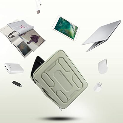 DOMISO 17 inch Laptop Sleeve with Handle Shockproof Computer Bag Waterproof EVA Protective Carrying Case for 17.3" MSI GS73VR Stealth Pro/HP Envy 17/LG Gram 17"/ROG Strix GL702VS, Mint Green - color: Mint Green, size: 17.3 inch