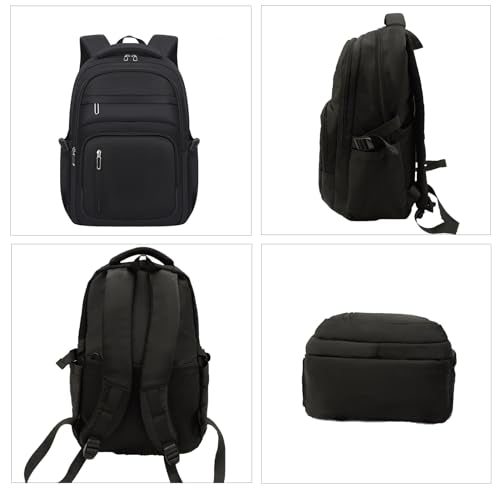 KBTYE Cute School Backpack for Women Men Casual Travel Laptop Backpack Aesthetic Lightweight College Bookbags for Kids(Black) - color: Black