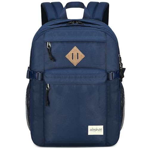 abshoo 32L Backpack for School College Bookbag Middle High School Backpacks Casual Daypack Travel Backpack (Navy) - color: Navy