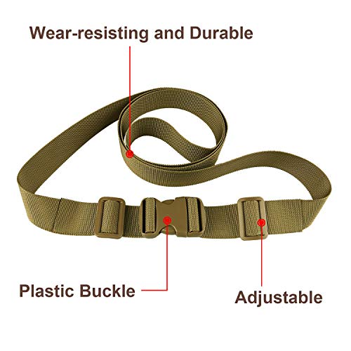 MAGARROW 1.5" Utility Straps with Buckle Adjustable, 4-Pack (Tan, 9.5 feet Long) - color: Tan, size: 1.5 in x 9.5 ft