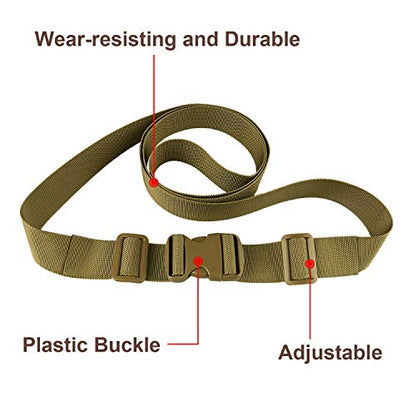 MAGARROW 1.5" Utility Straps with Buckle Adjustable, 4-Pack (Tan, 9.5 feet Long) - color: Tan, size: 1.5 in x 9.5 ft