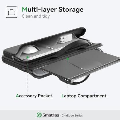 Smatree CityEdge 15.6-16 inch Laptop Sleeve for Samsung Galaxy Book5/4/3 Pro 360, Galaxy Book5/4/3 Pro, GalaxyBook4/3 Ultra, GalaxyBook4/3，Case with Accessory Pocket,Patented Super-Corner Design(CE04) - size: for 15.6-16 inch (CE04)