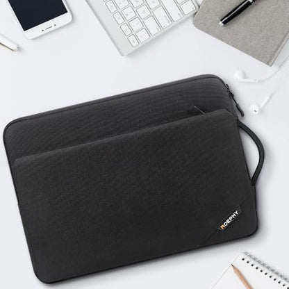 17 Inch Laptop Sleeve Case, Laptop Protective Carry Case with Retractable Handle for Microsoft Surface,Dell XPS 17,HP Envy,Lenovo ThinkPad,ASUS,Acer,Black - color: Black, size: 17 Inch