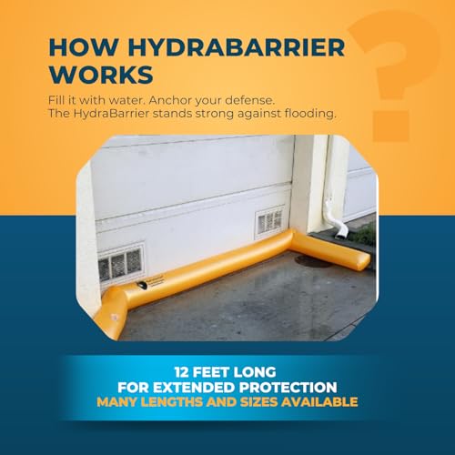 Watershed Innovations Best Sandbag Alternative - Hydrabarrier Standard 12 Foot Length 4 Inch Height. - Water Diversion Tubes that are the Lightweight, Re-usable, and Eco-Friendly - Bulk - 2 Pack - size: 12ft - 2 Pack