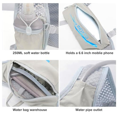 INOXTO Running Hydration Vest Backpack,Lightweight Insulated Pack with 1.5L Water Bladder Bag Daypack for Hiking Trail Running Cycling Race Marathon for Women Men