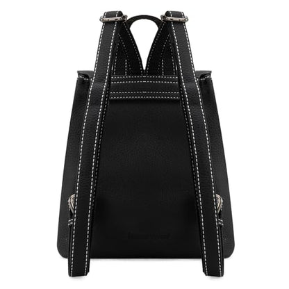Montana West Black Mini Backpack Purse for Women Vegan Leather Small Womens Backpack Cute Convertible Shoulder Bag - color: Black