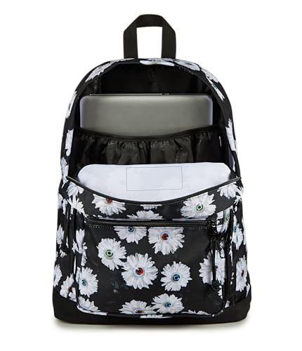 JanSport Right Pack Backpack - Durable Daypack with Padded 15" Laptop Sleeve, Spacious Main Compartment & Integrated Water Bottle Pocket, Eyeball Blossom - color: Eyeball Blossom
