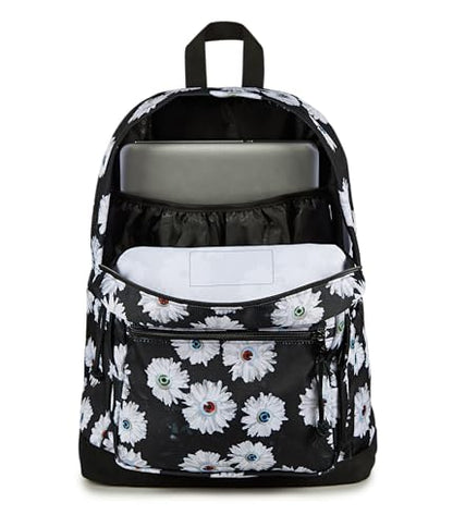 JanSport Right Pack Backpack - Durable Daypack with Padded 15" Laptop Sleeve, Spacious Main Compartment & Integrated Water Bottle Pocket, Eyeball Blossom - color: Eyeball Blossom