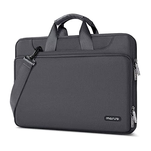 MOSISO 360 Protective Laptop Bag 13.3 inch, 13-14 inch Computer Bag Compatible with MacBook Air 13 inch/Pro 13 inch/Pro 14 inch,HP,Dell,Notebook, Laptop Carrying Case with Strap&Handle, Slate Gray - color: Slate Gray, size: 13.3 inch