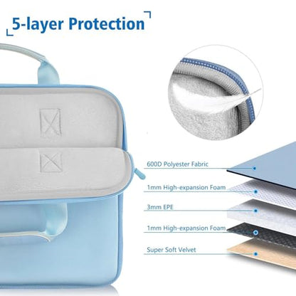 Hseok Laptop Sleeve 13.3 inch Case with Small Case, Compatible with MacBook Neo 14, MacBook Pro 14 M5/M4/M3/M2/M1, XPS 14 and Most 13.3 inch Notebooks, Neoprene Computer Handbag,SK01BL01 - color: Sk01bl01, size: 13.3"