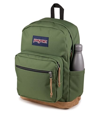 JanSport Right Pack Backpack - Durable Daypack with Padded 15" Laptop Sleeve, Spacious Main Compartment & Integrated Water Bottle Pocket, Cargo Green - color: Cargo Green
