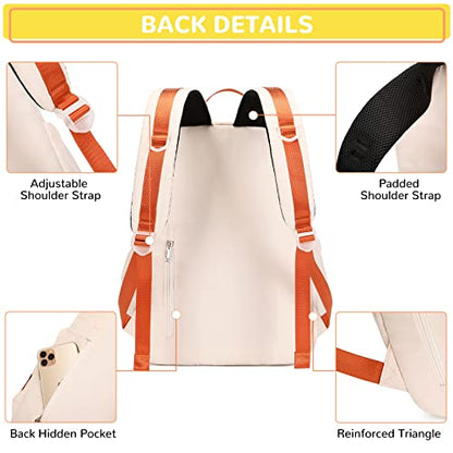 Lanola Teen Girl School Backpack Casual Daypack Bookbag Elementary College Travel Backpack with Cute Ribbon for Girls - color: Cheese-black