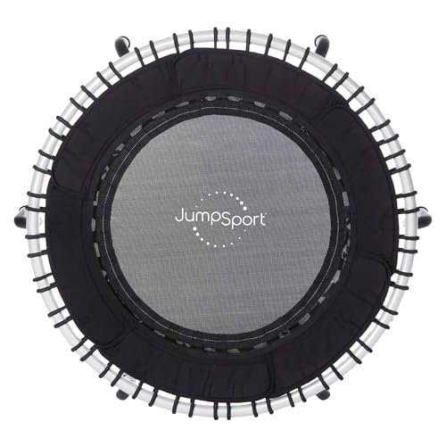 JumpSport 39" Essential Fitness Trampoline | Model 220, 230, 250 | Exercise Trampoline | 30 Low-Impact Bungees Rebounder for Adults - color: White