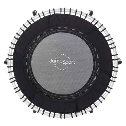 JumpSport 39" Essential Fitness Trampoline | Model 220, 230, 250 | Exercise Trampoline | 30 Low-Impact Bungees Rebounder for Adults - color: White