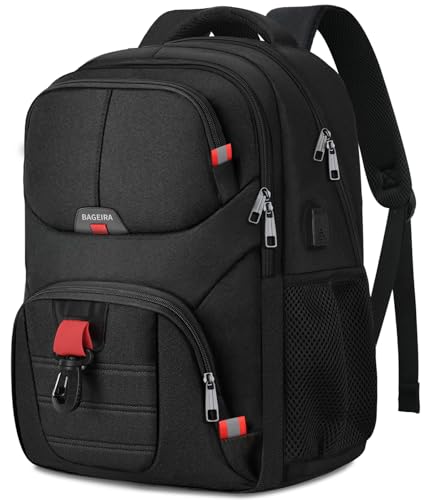 Black Backpack for Men Women, School Backpack for Boys Girls Teens, Backpacks for School, College Back Pack, Book Bag, Water Resistant Bookbag, Business Work Travel mochilas para hombres - color: B4-black, size: 17.3 Inch