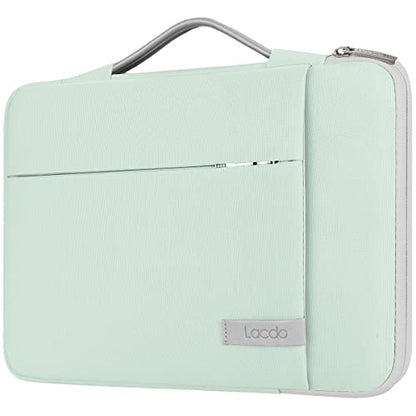 Lacdo 360° Protective 14 Inch Laptop Sleeve Case for HP Lenovo Dell ASUS Acer Chromebook 14 / HP Stream 14 / Dell Inspiron 14 / Lenovo IdeaPad 14 / Acer Spin 3 / ASUS ZenBook 14 Computer Bag, Green - color: Green, size: 14 Inch