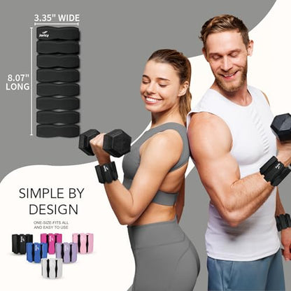 Ankle Wrist Weights for Women Men, One Pair of 2lbs/3lbs/4lbs Adjustable Arm & Leg Weights Silicone Wearable Weighted Bracelet for Pilates Yoga Walking Running Home Gym Fitness Strength Training Weight Loss Exercises Physical Therapy Dance Swimming Water