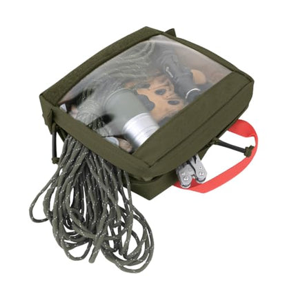 KRYDEX Clear Top Insert Bag with Hook Panel Tactical Packing Cube Travel Organizer Bag (Large-RG) - color: Large-RG