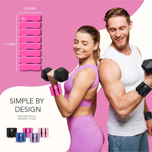 Ankle Wrist Weights for Women Men, One Pair of 2lbs/3lbs/4lbs Adjustable Arm & Leg Weights Silicone Wearable Weighted Bracelet for Pilates Yoga Walking Running Home Gym Fitness Strength Training Weight Loss Exercises Physical Therapy Dance Swimming Water